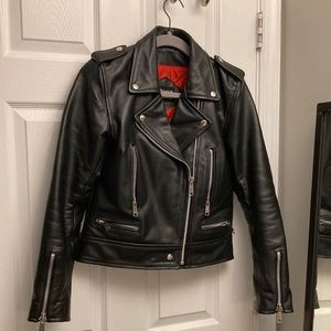 Straight to hell biker jacket.